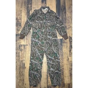 Hide'n Tree Hunting Coveralls Camo Jumpsuit‎ Zip Front Mens Chest L 42-44